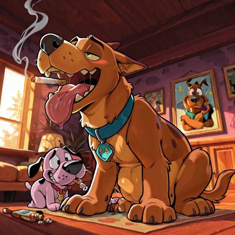 Courage the Cowardly Dog Swallows Scooby Doo