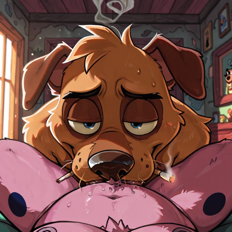 Courage the Cowardly Dog Anthro Artwork
