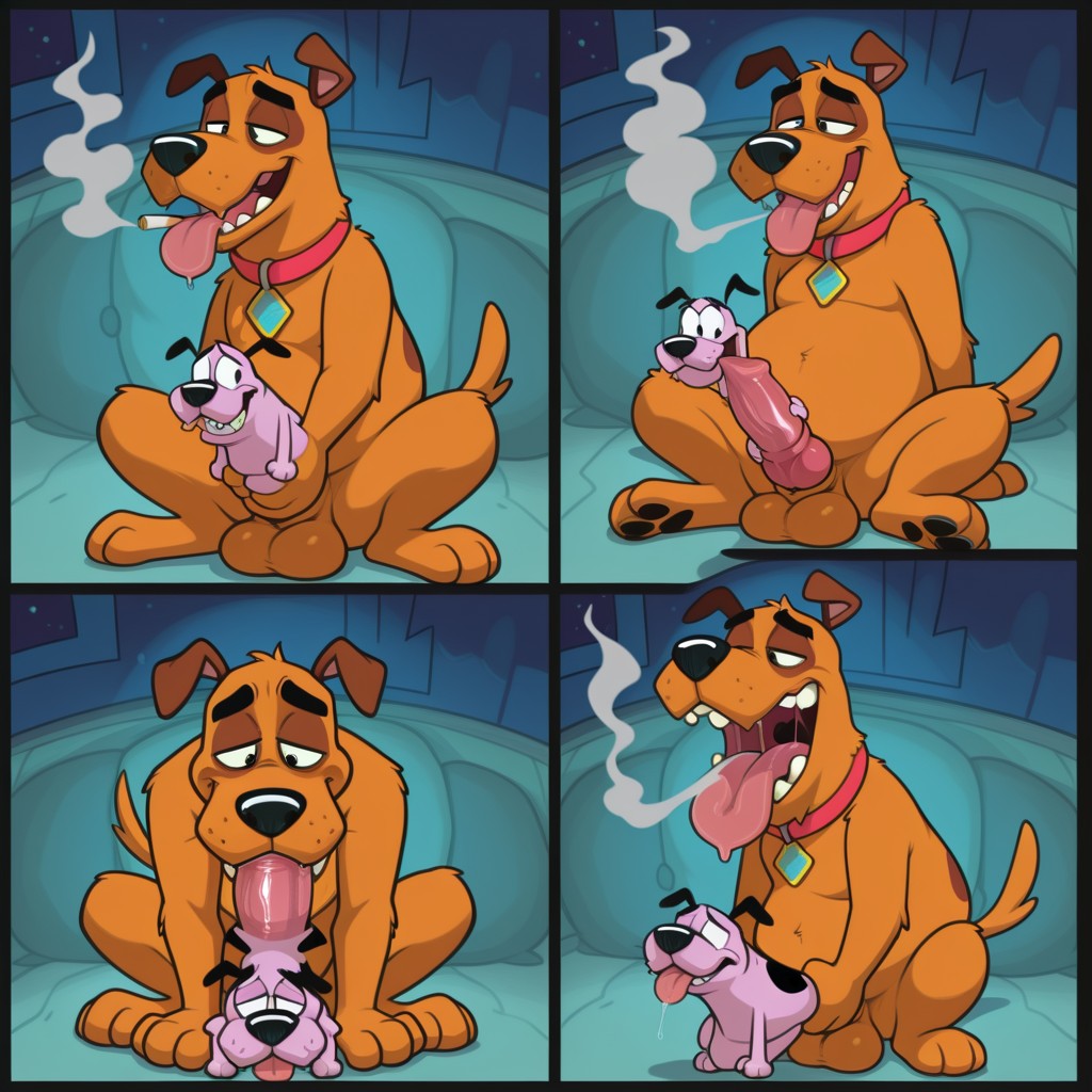 Courage the Cowardly Dog Stoner Art Full Body