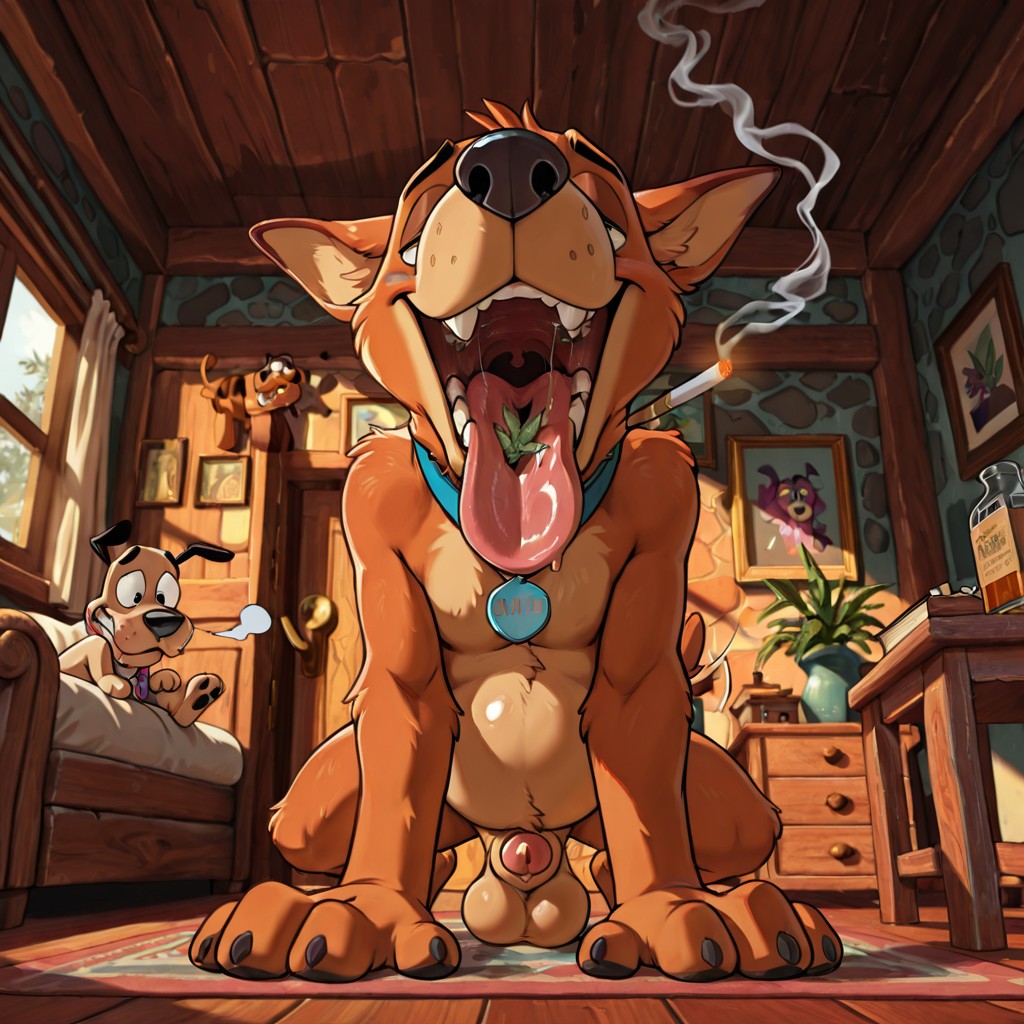 Courage Dog And Scooby In A Strange Encounter