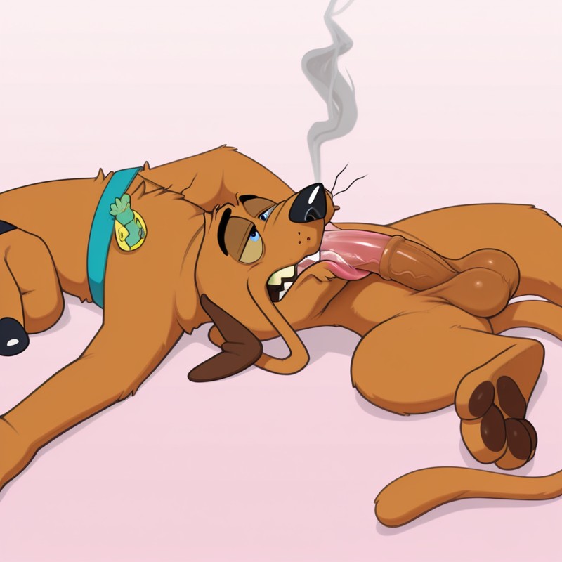 Courage the Cowardly Dog in 90s Toon Style Stoner