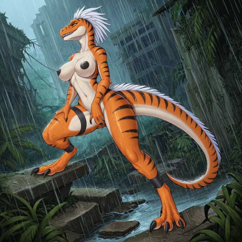 Raptor Warrior in Jungle Ruins