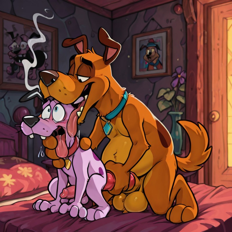 Courage the Cowardly Dog in Stoner Mode Toony