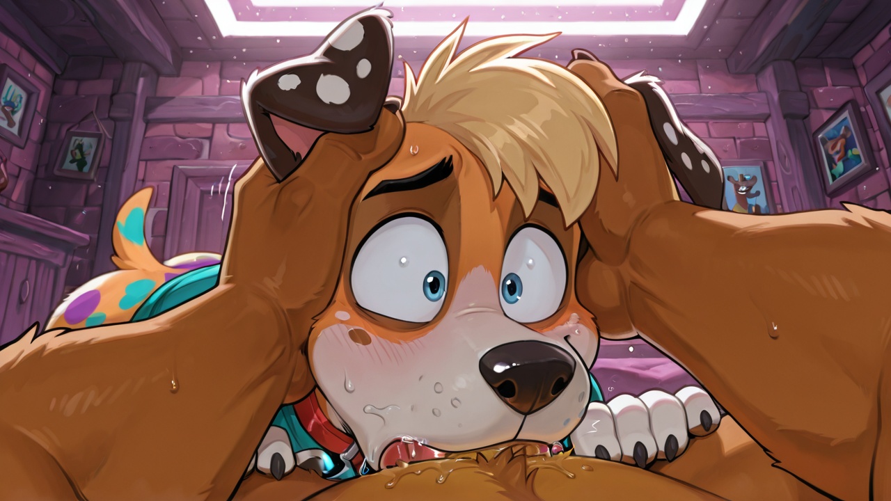Scooby Doo and Courage Fox: Vivid Rainbow Toons