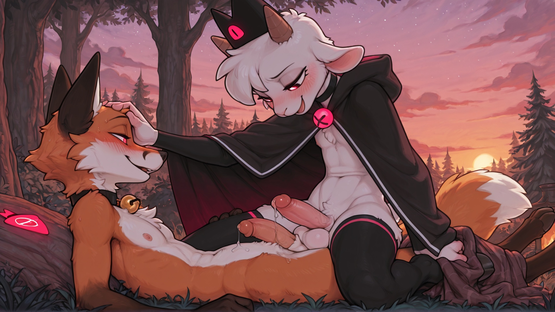Fox Follower Duo Intimate Moment