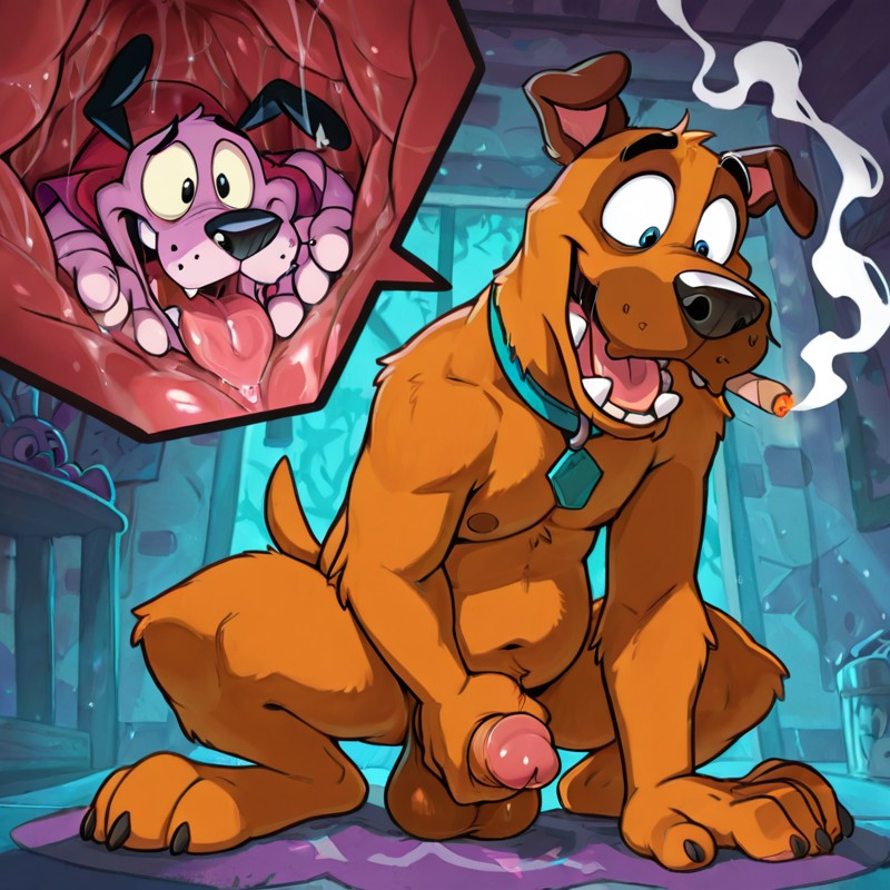 Courage the Cowardly Dog Stoner Scene Scooby Doo