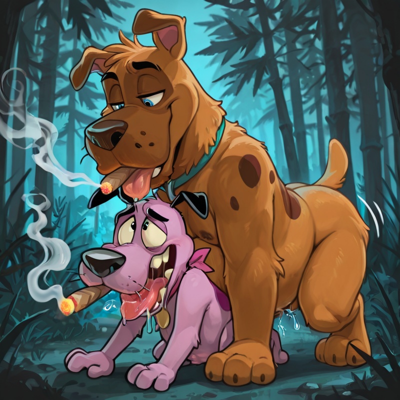 Anthro Courage the Cowardly Dog Stoned Nude
