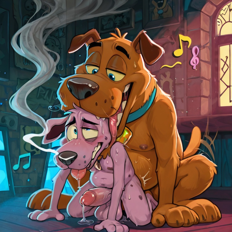 Courage the Cowardly Dog in Rainbow Vore Fantasy