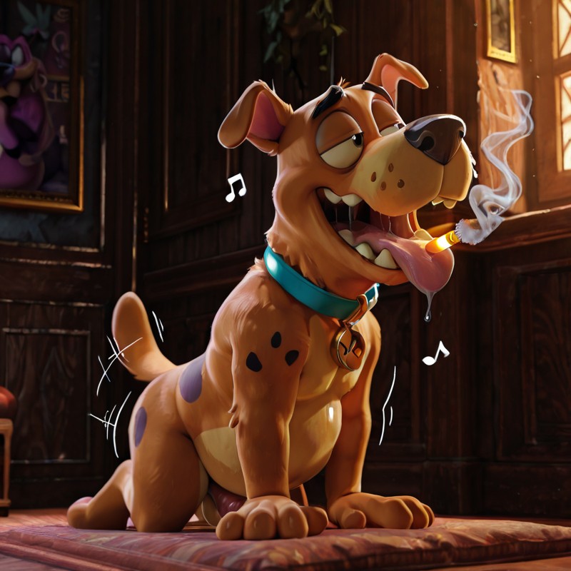 Courage the Cowardly Dog Swallowing Scooby Doo
