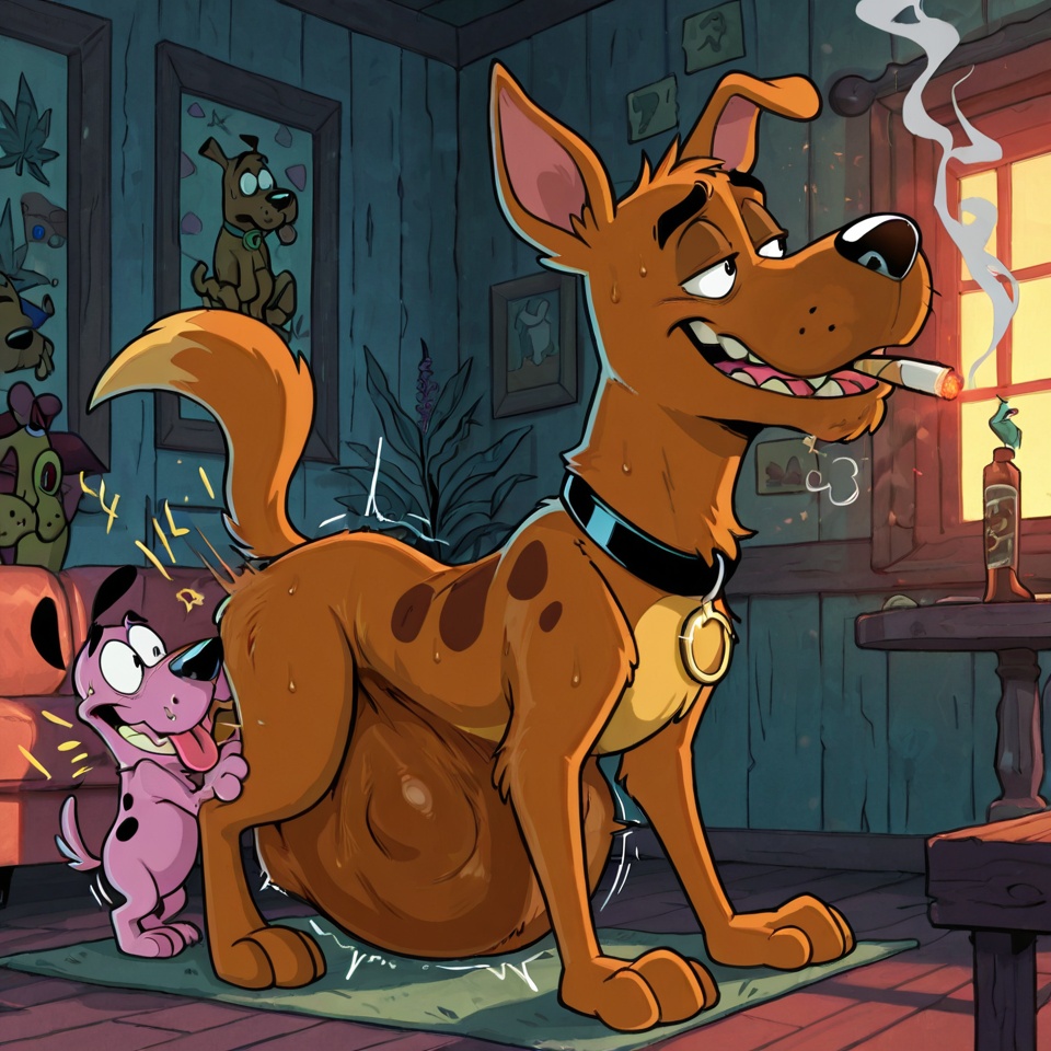 Courage the Cowardly Dog and Scooby Doo Stoner Adventure