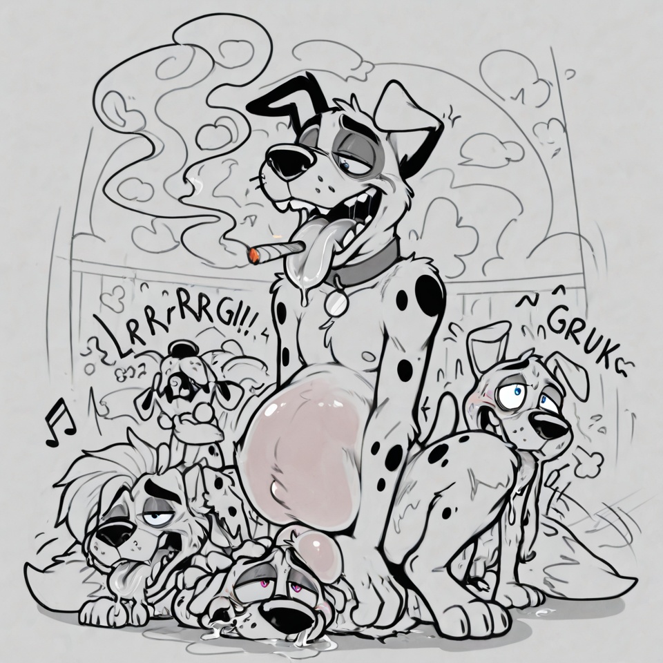 Courage the Cowardly Dog in Wild Orgy Scene
