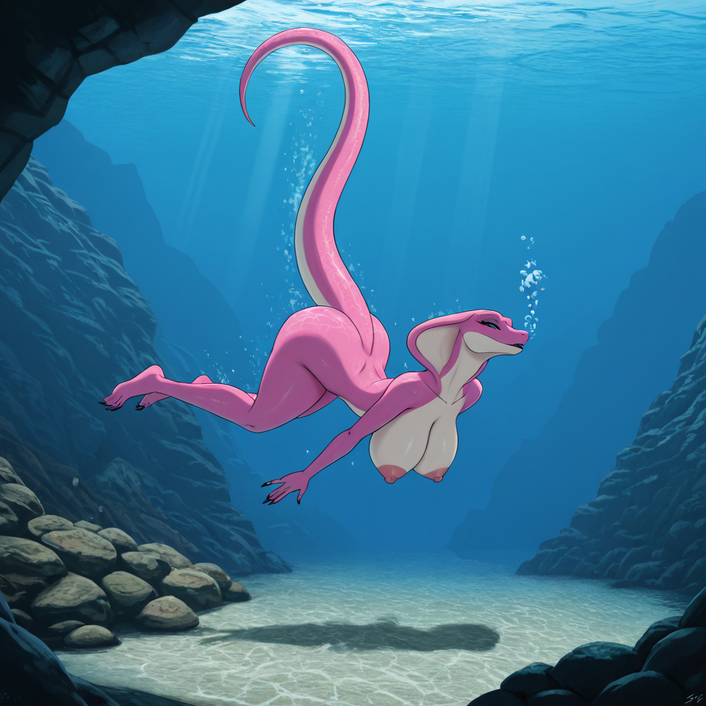 Cobra Shapeshifter Stripping Underwater