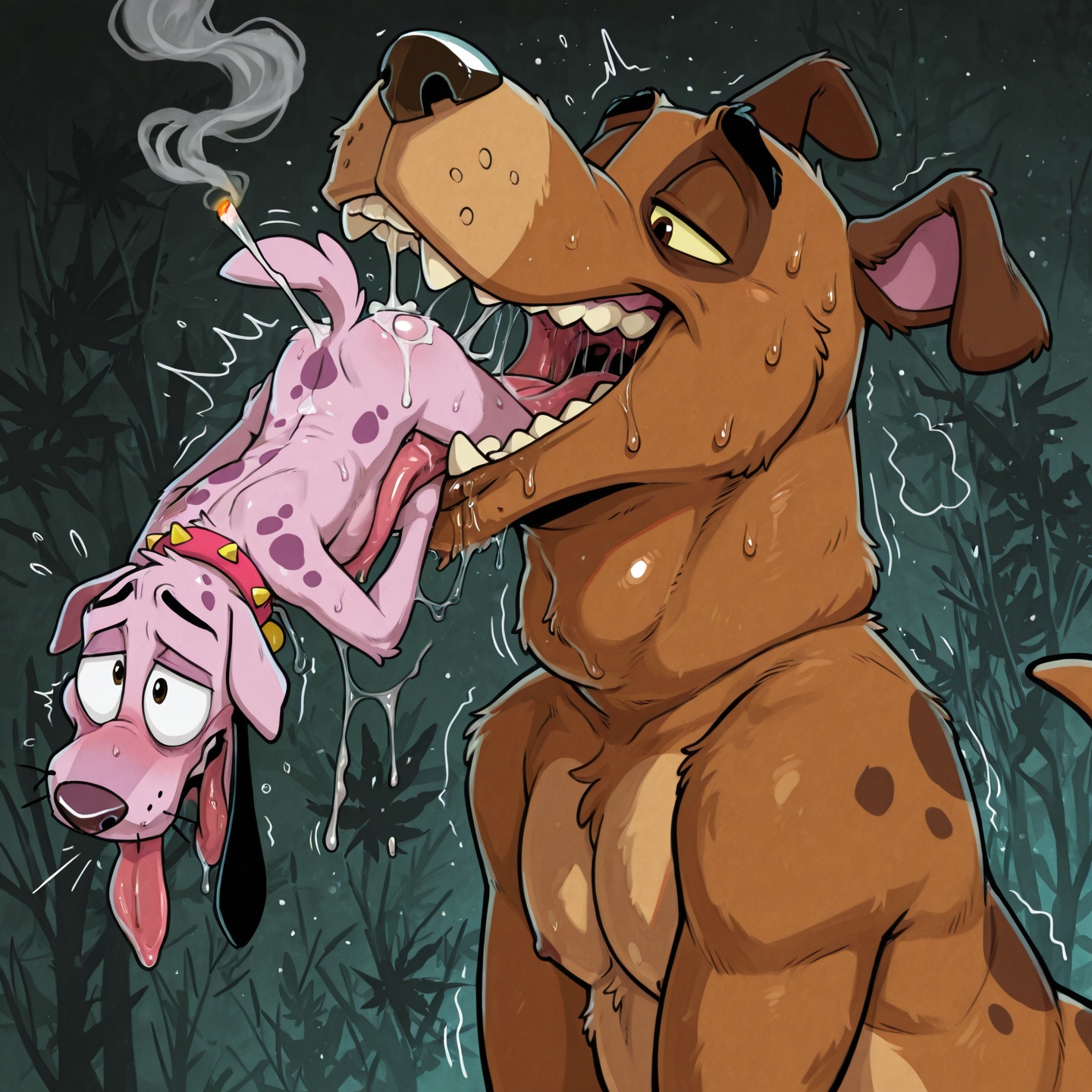 Courage the Cowardly Dog Stoned Vore Scene Anthro