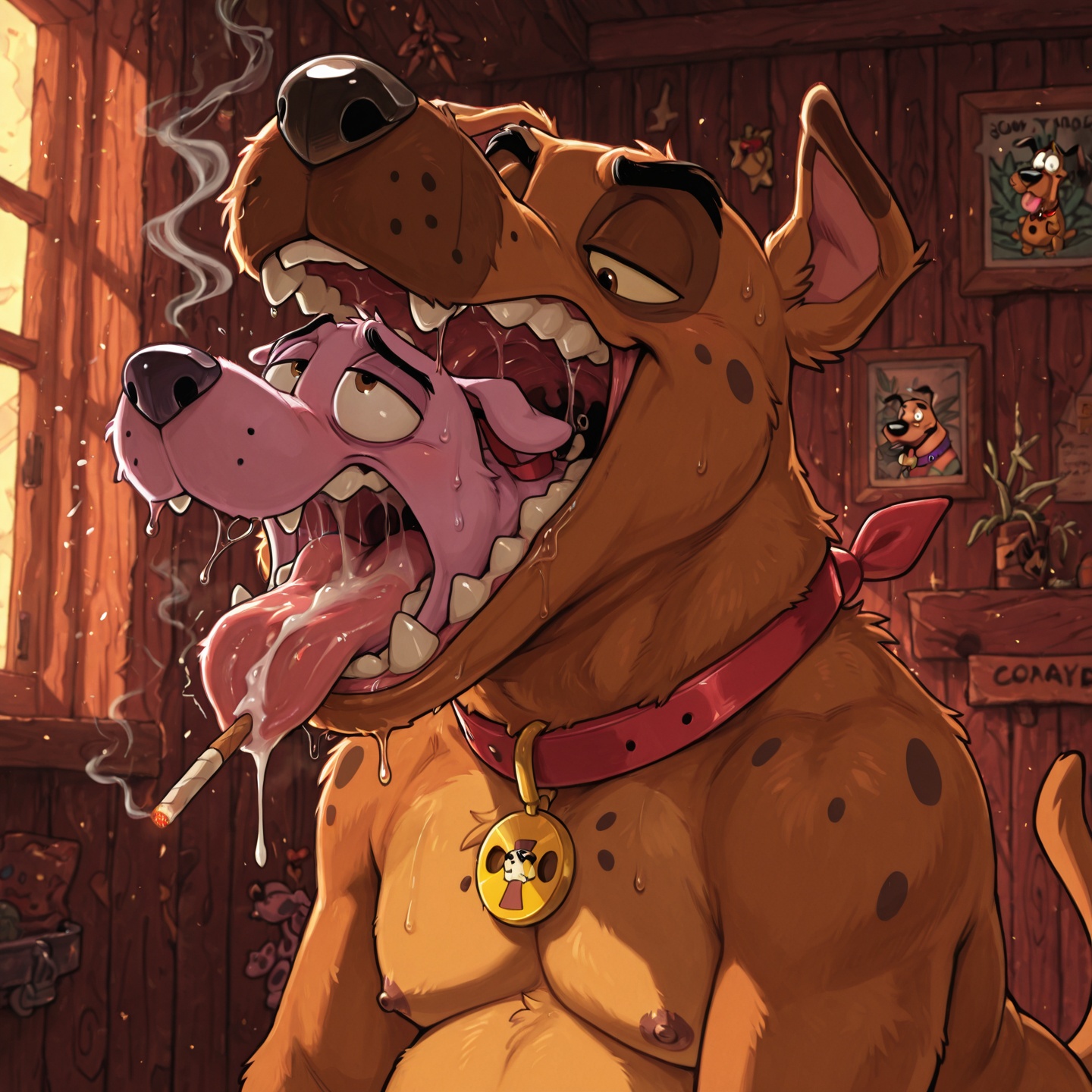 Courage the Cowardly Dog Smoking Marijuana Male