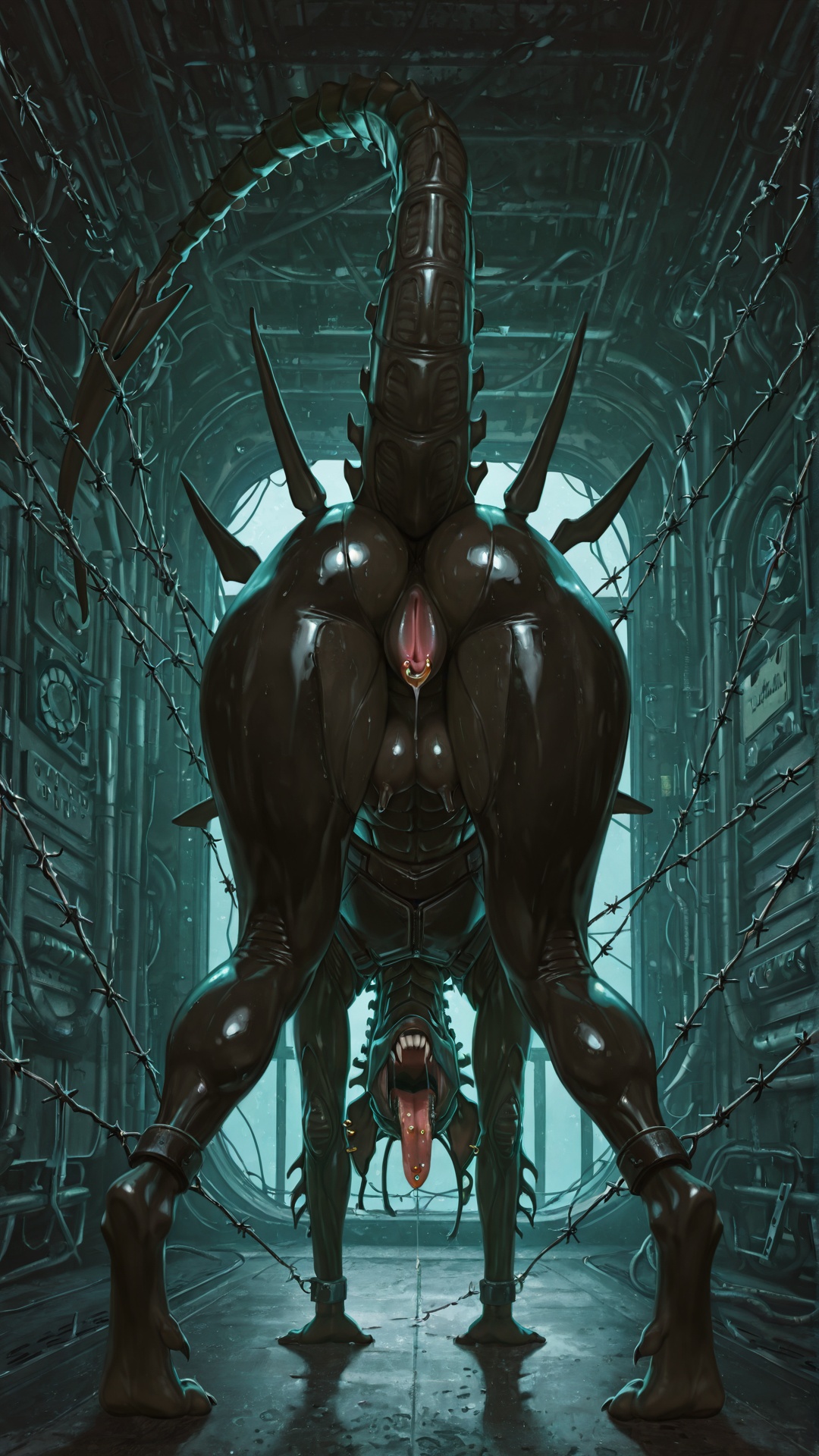 Alien Insectoid Warrior in Submarine