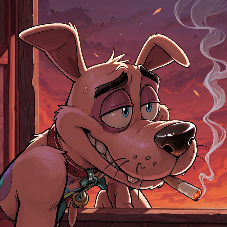 Courage the Cowardly Dog Stoner Art Toony