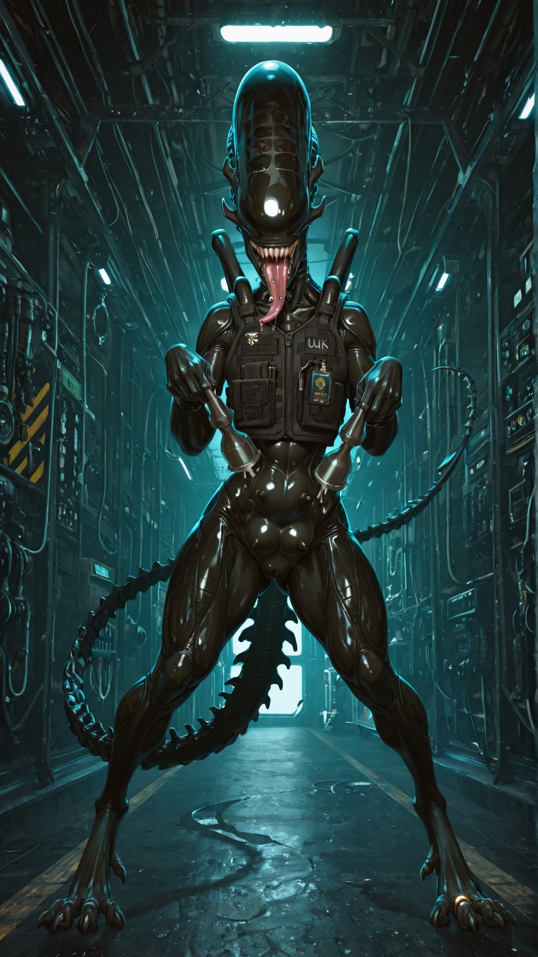 Alien Insectoid Female in Tactical Gear