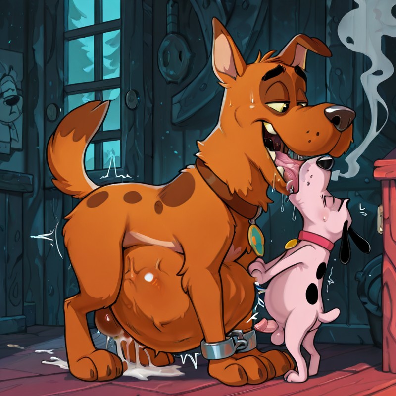 Courage the Cowardly Dog Engulfed by Rumbling Stomach