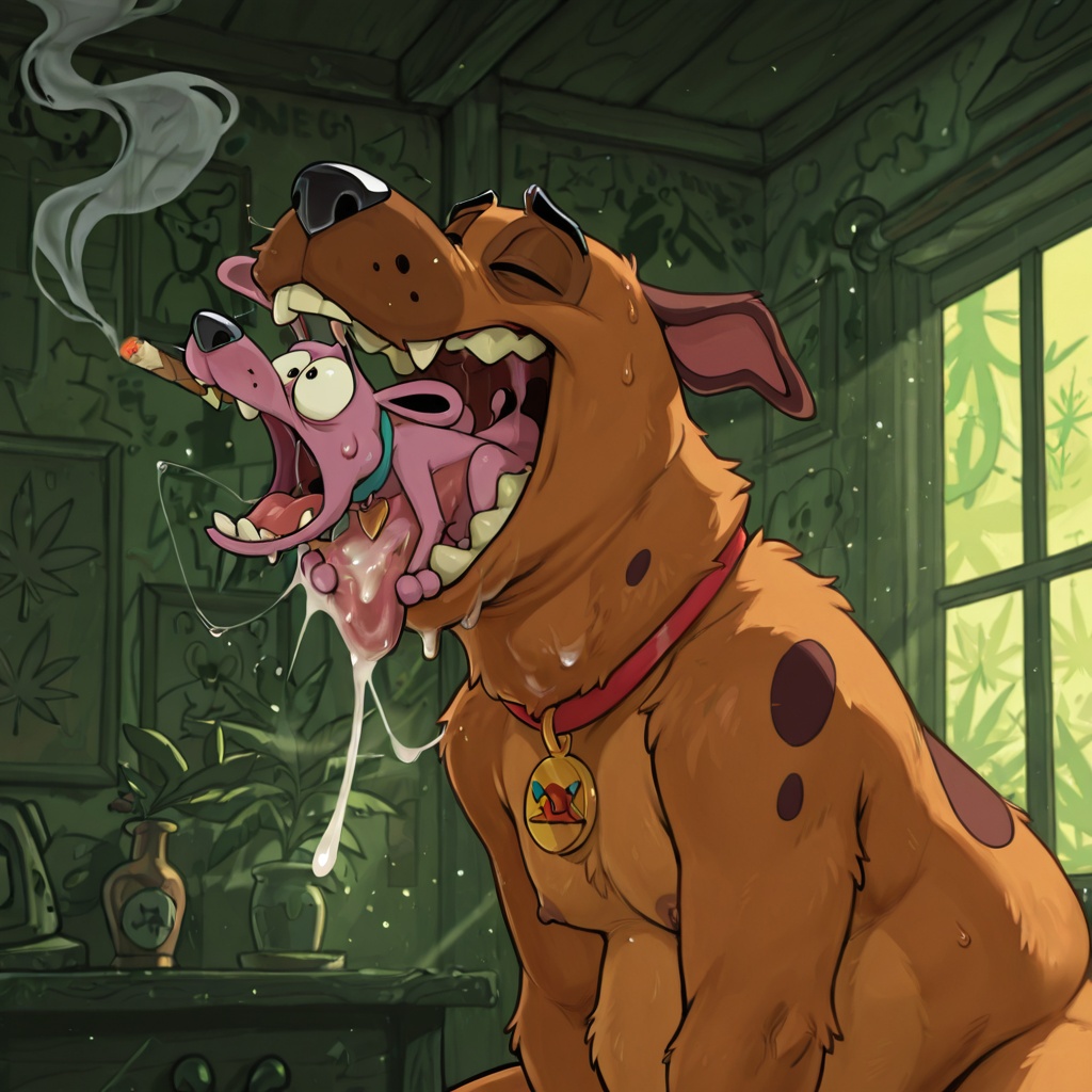 Courage the Cowardly Dog: Stoned Mawplay Vore