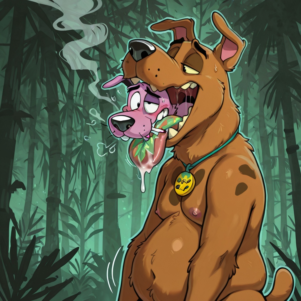 Courage the Cowardly Dog: Stoned Nude Anthro Vore