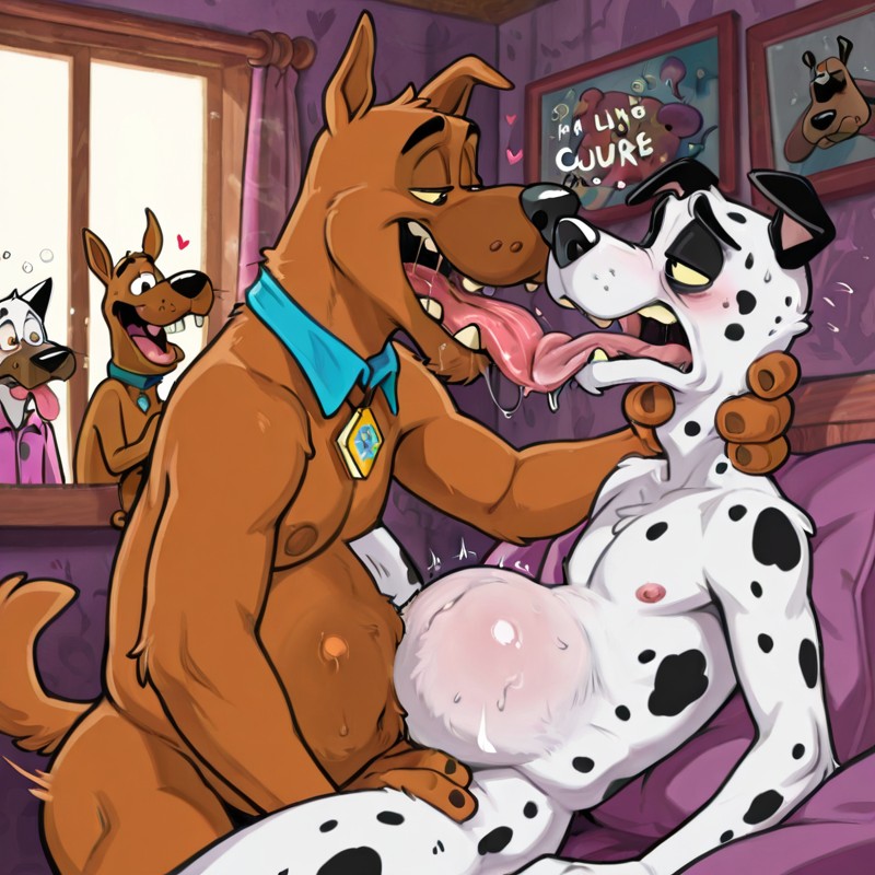 Anthro Dalmatian Fox in Seductive Pose