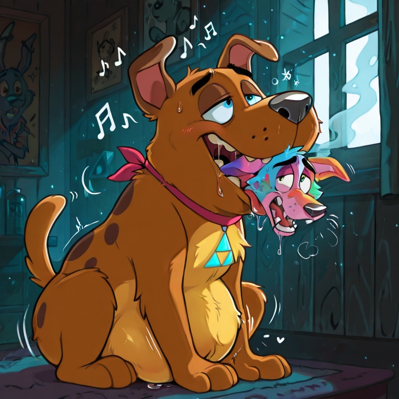 Courage the Cowardly Fox in Hypnotic Vore Scene