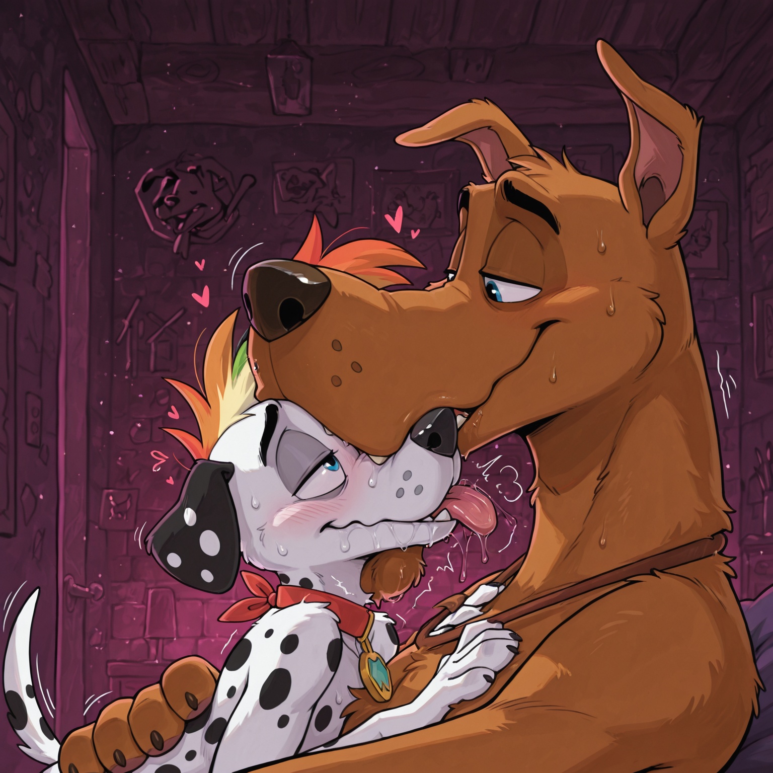 Anthro Fox Engulfing Courage the Cowardly Dog