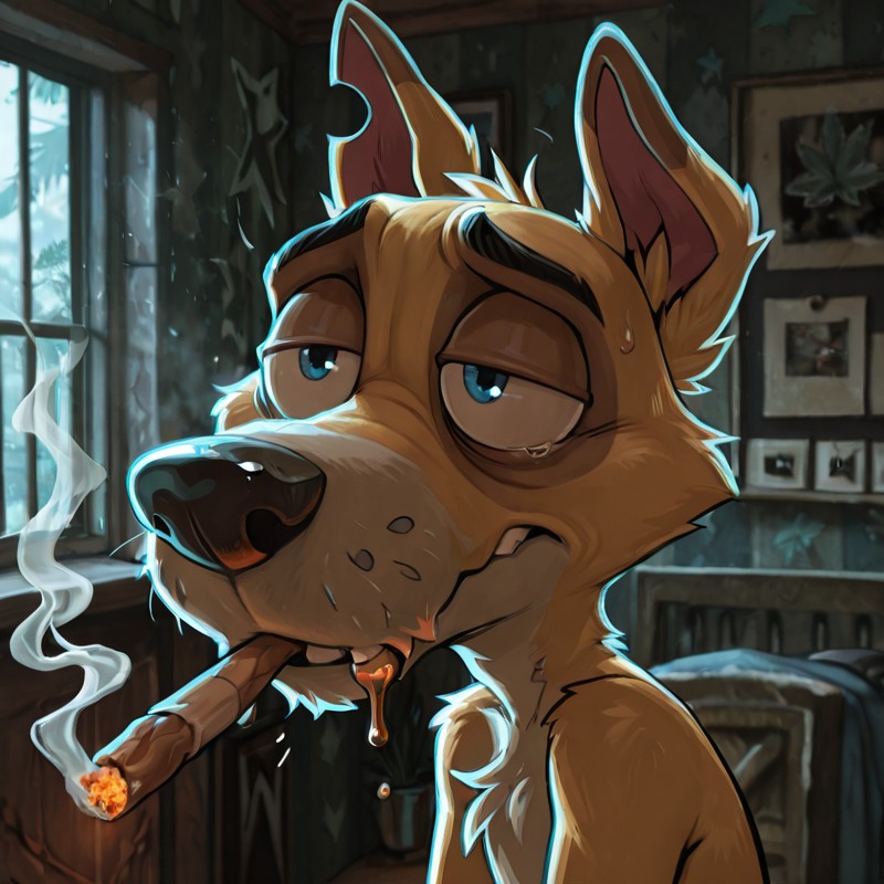 Courage the Cowardly Dog as Stoned Toony Character