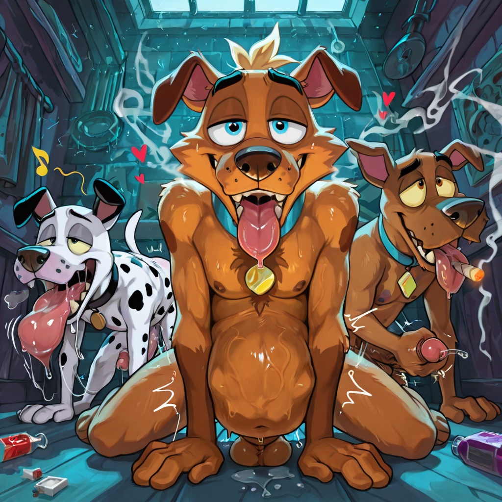 Courage the Cowardly Dog in Wild Party Scene