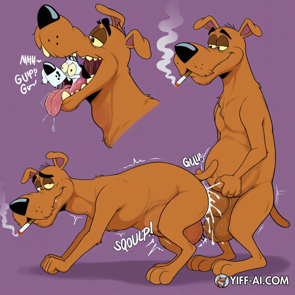 Courage the Cowardly Dog in Seductive Scene