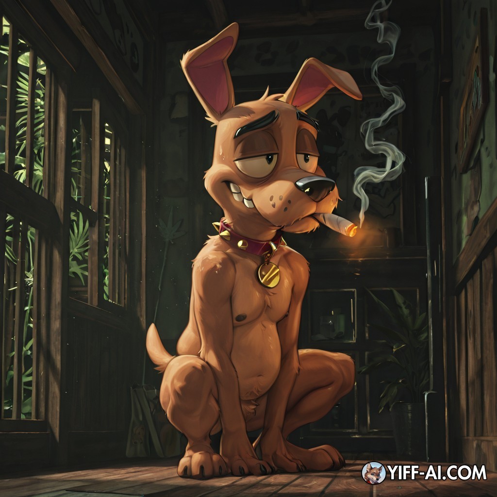 Courage the Cowardly Dog Smoking Marijuana Solo
