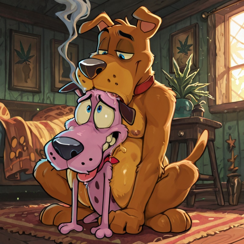 Courage the Cowardly Dog: Stoned and Seductive Nude