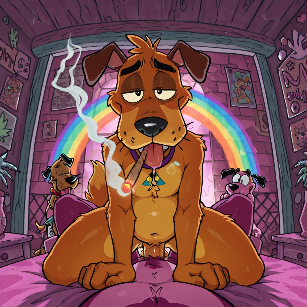Courage the Cowardly Dog and Scooby Doo Romance