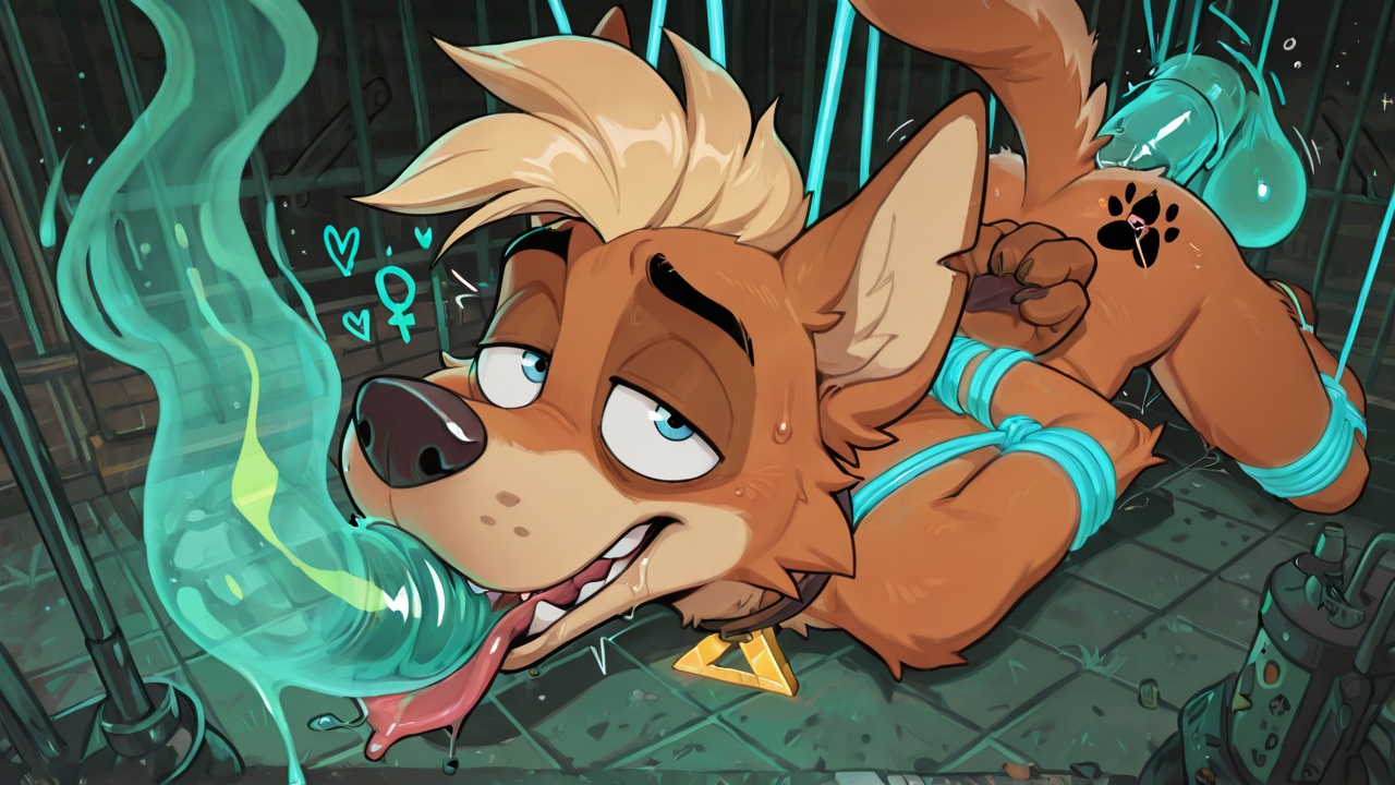 Stoner Furry Couple Hypnotized by Rainbow Swirls
