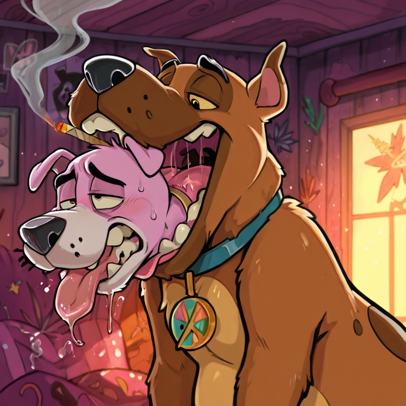 Courage the Cowardly Dog Engages in Raunchy Oral Exploration