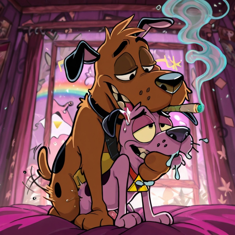 Courage the Cowardly Dog Romantic Embrace