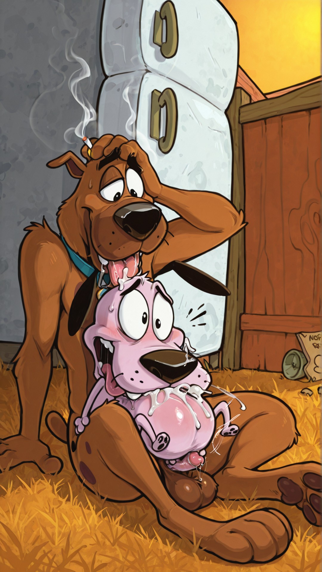 Toony Male Canine Enjoying Stoner Scene