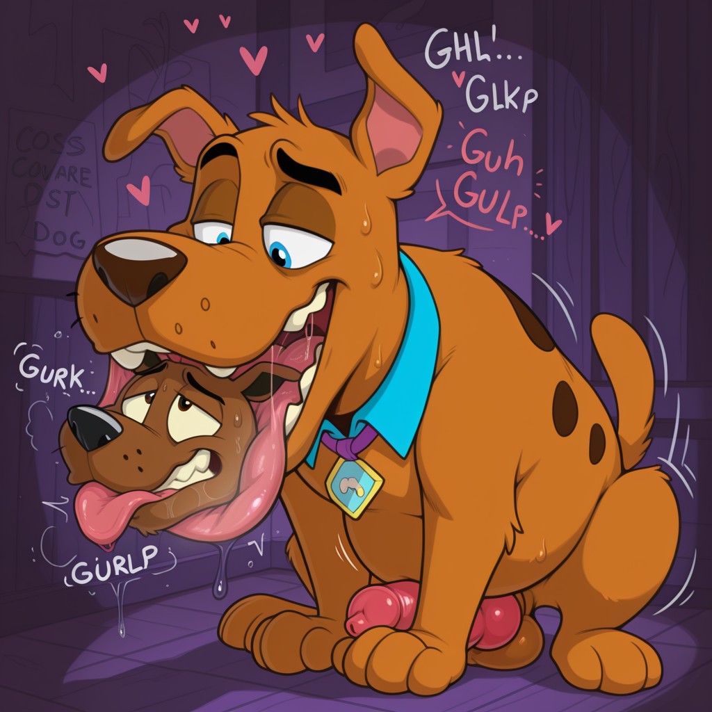 Blonde Anthro Dog In Romantic Ambiance