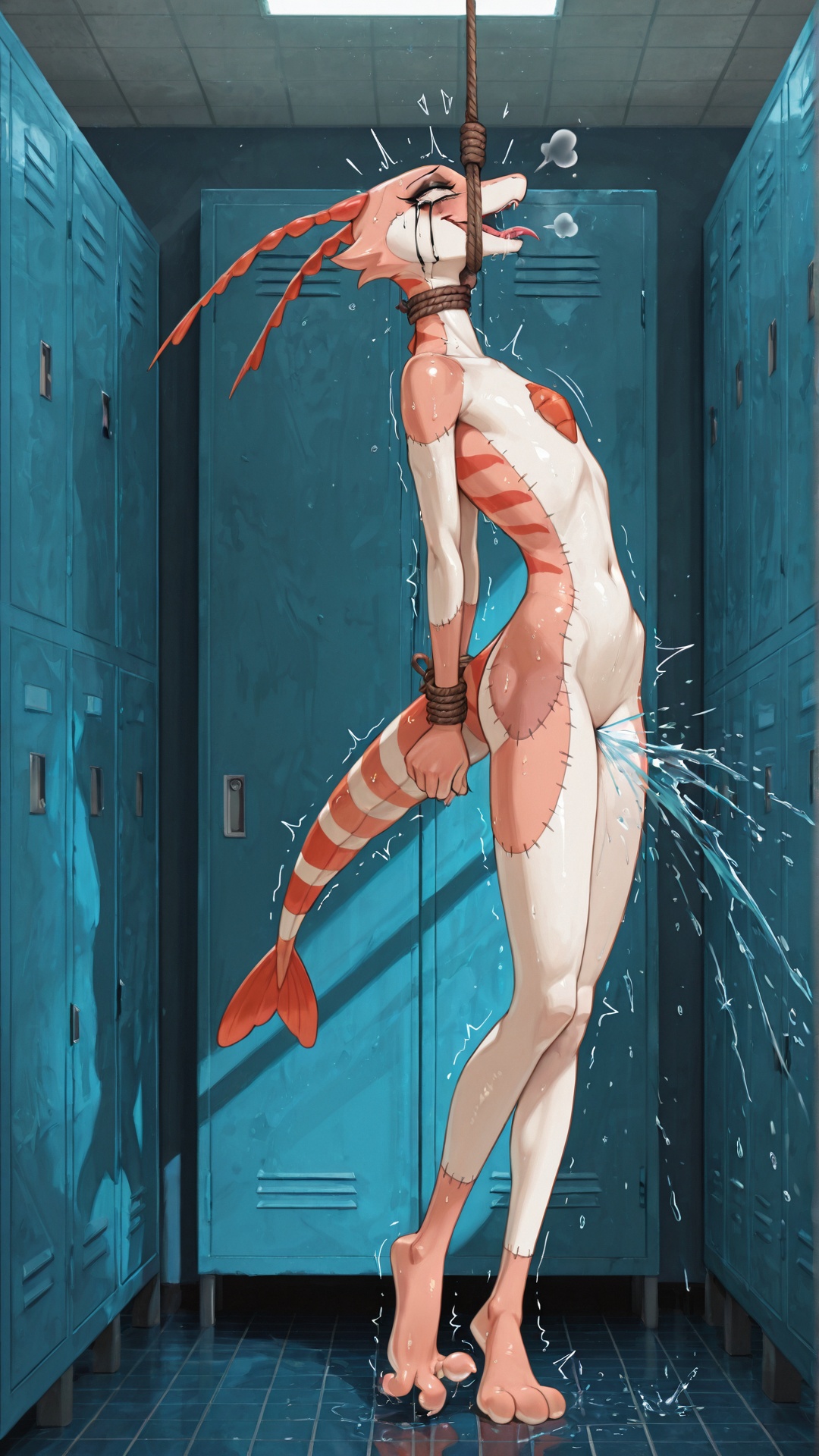 Avian-Shrimp Hybrid in Distress