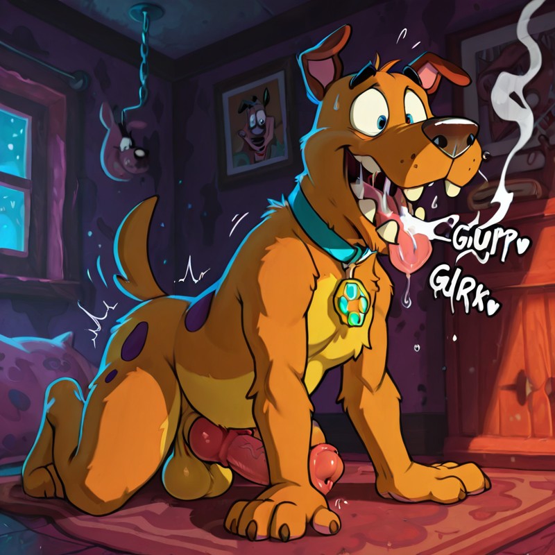 Courage the Cowardly Dog Enjoying Nature