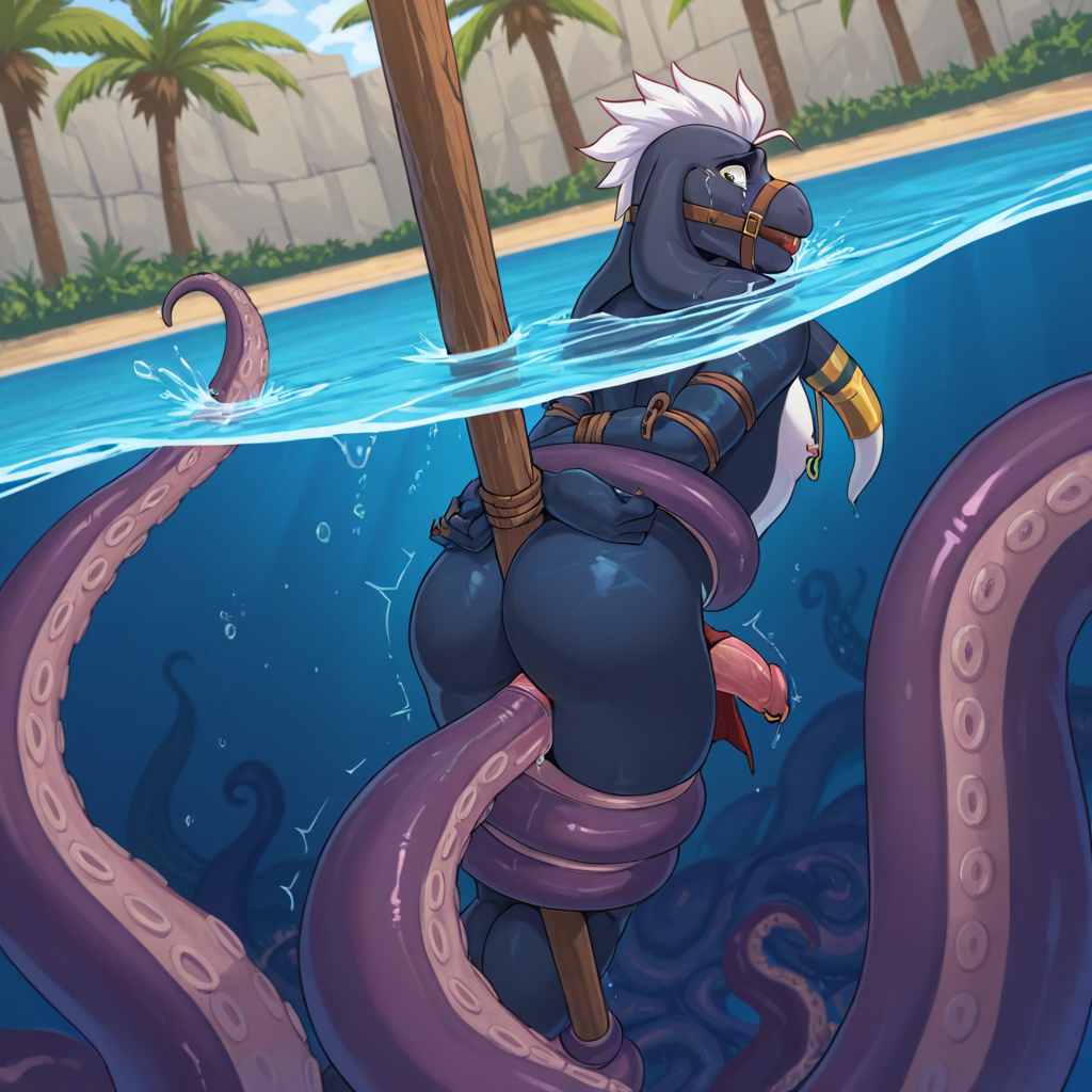 Male Sergal Captured by Giant Squid