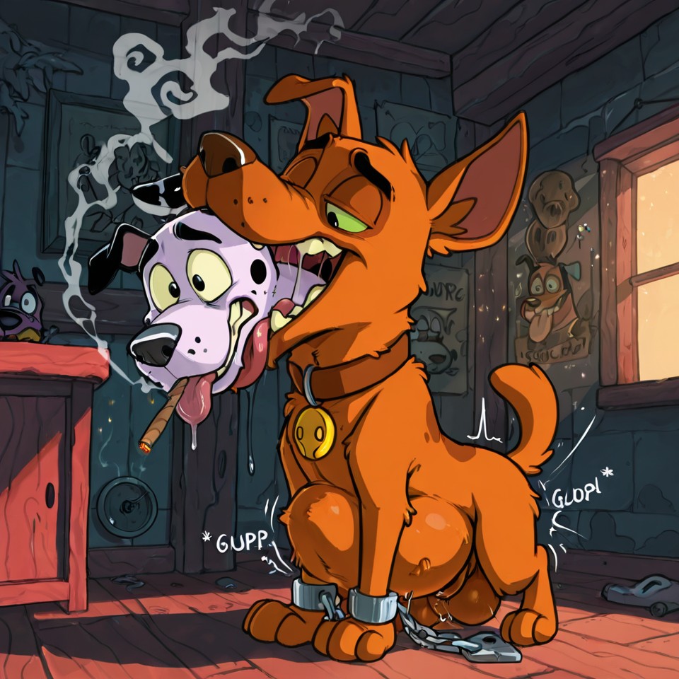 Courage the Cowardly Dog in Sensual Scene