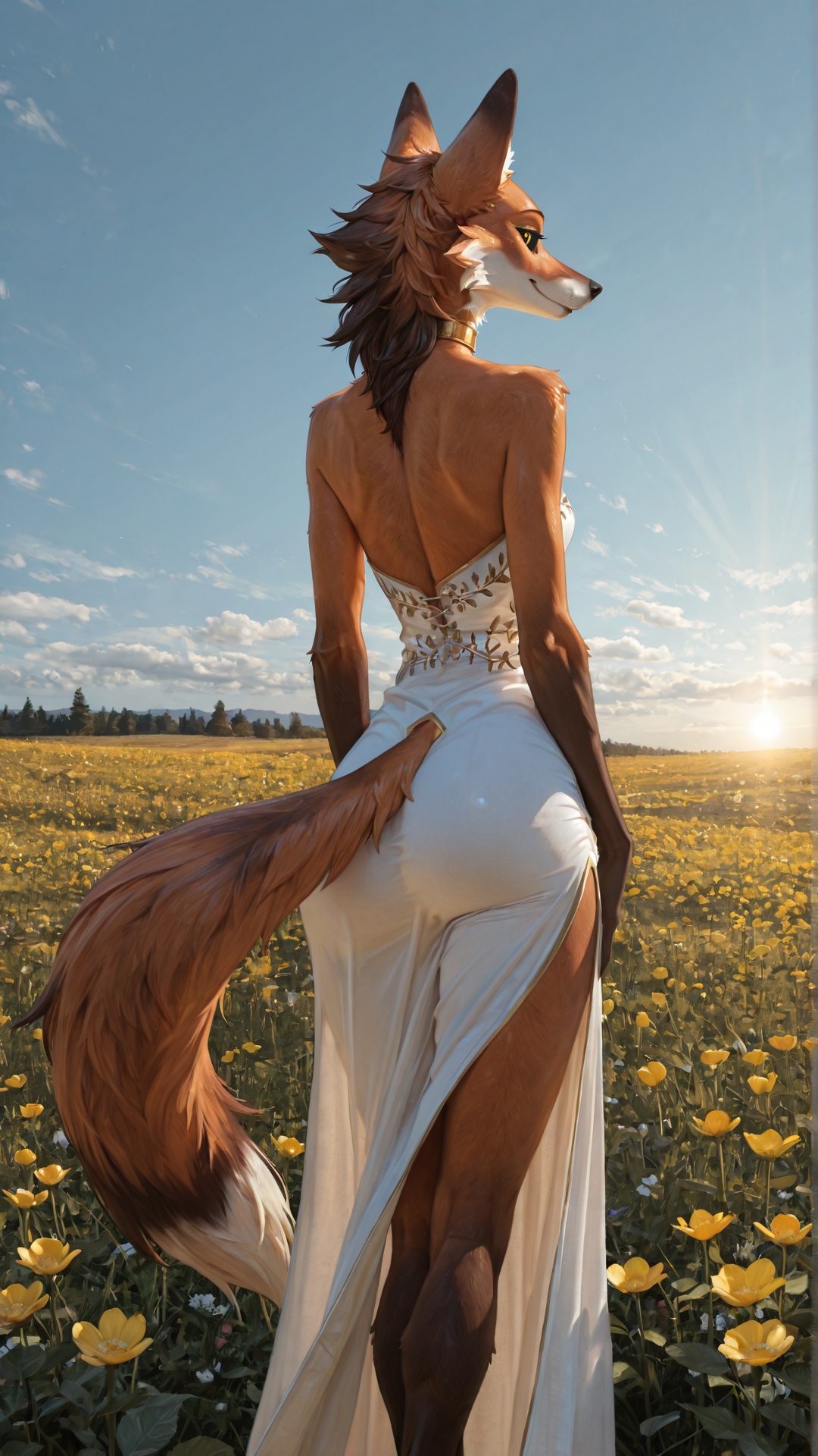 Maned Wolf Woman in Ukrainian Dress