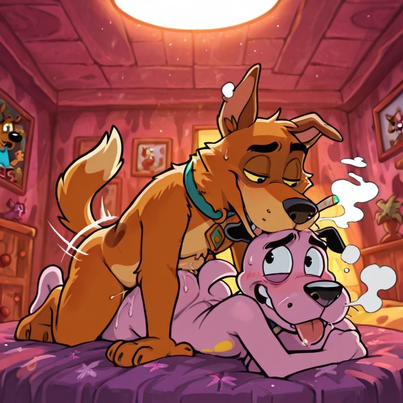 Courage the Cowardly Dog and Scooby Doo Stoned