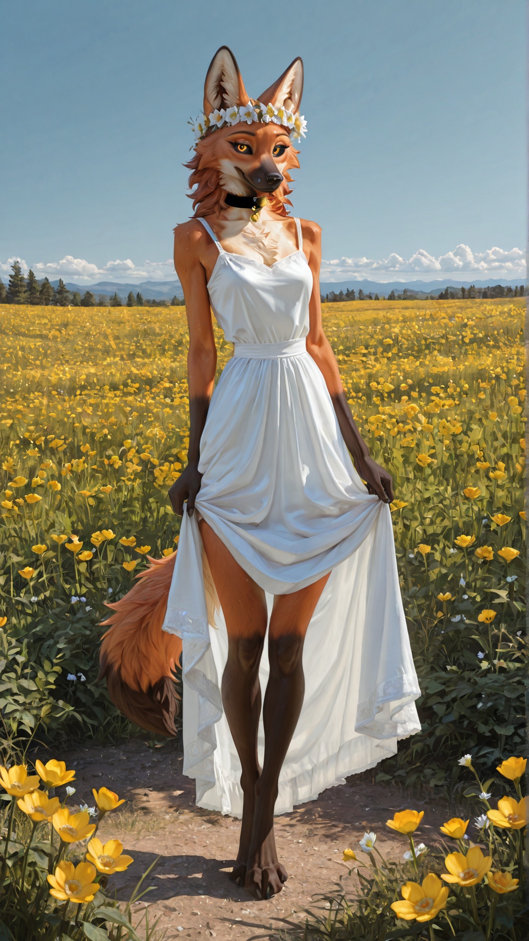 Maned Wolf Beauty in Ukrainian Dress