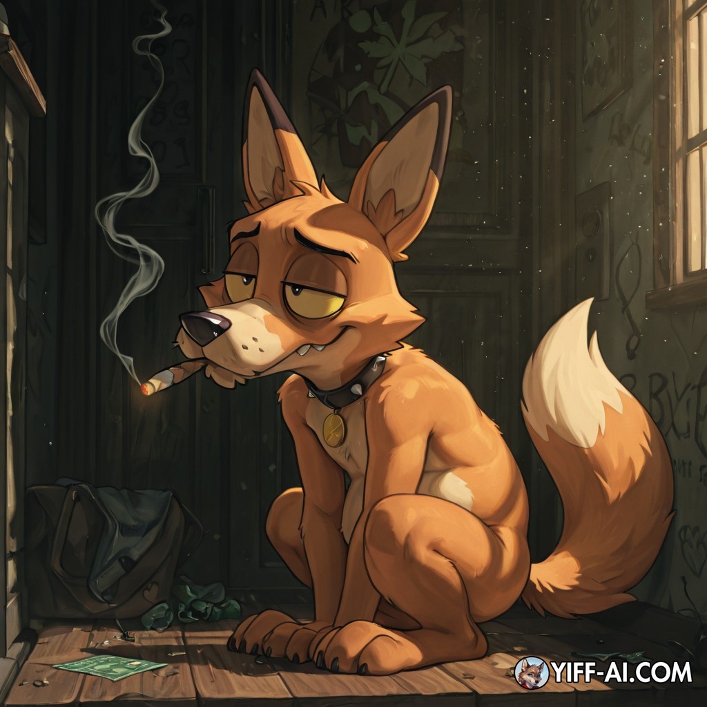 Courage the Cowardly Dog as Nude Fox