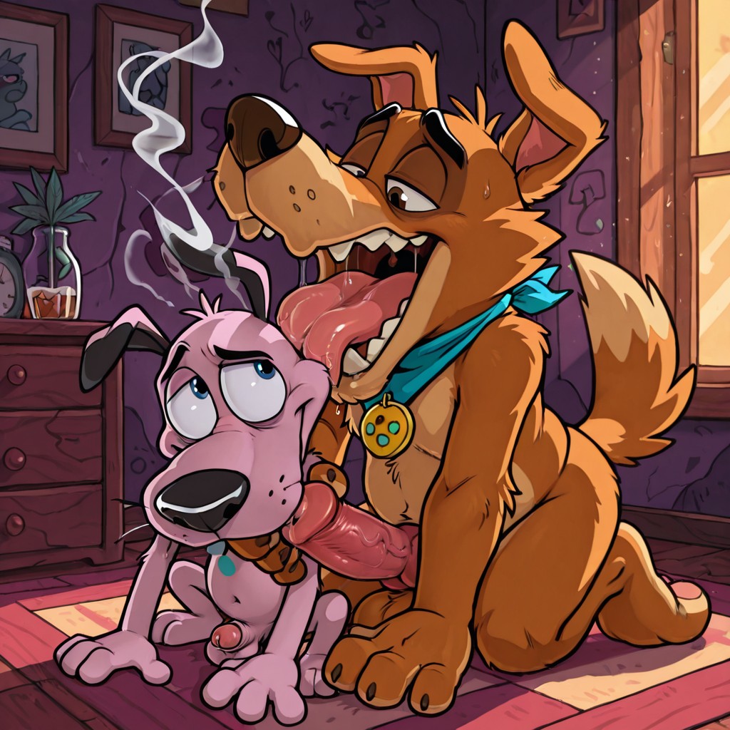 Courage the Cowardly Dog Smoking Marijuana