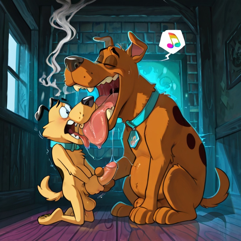 Courage the Cowardly Dog in Ecstatic Musical Vore Scene