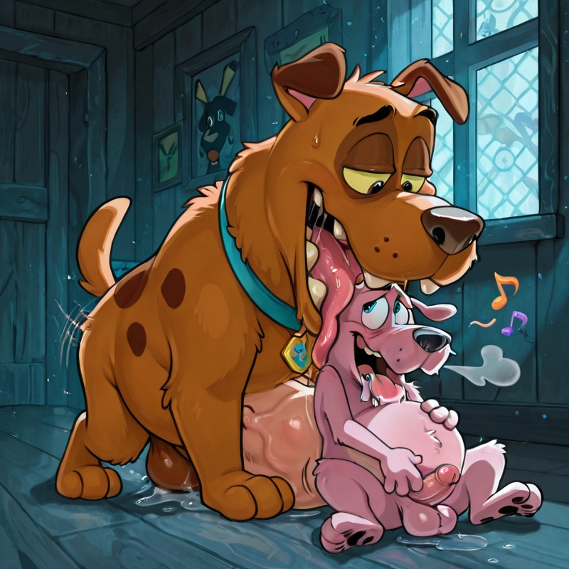 Courage the Cowardly Dog Gay Threesome Vore