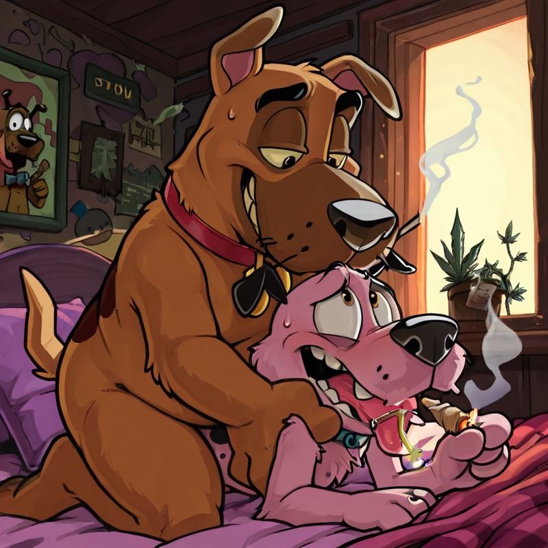 Courage the Cowardly Dog Anthropomorphic Stoner